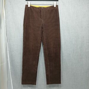 J. McLaughlin Womens  Straight Leg Corduroy Pants Trouser Brown Sz 10 Classic